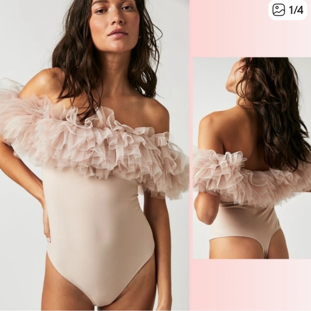 Elegant Off-Shoulder Ruffle Bodysuit